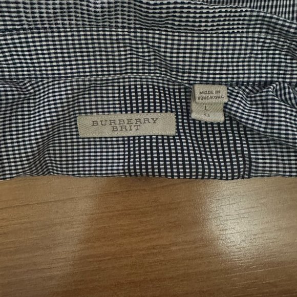 Burberry checkered print Button Front Long Sleeve Shirt - Picture 3 of 4